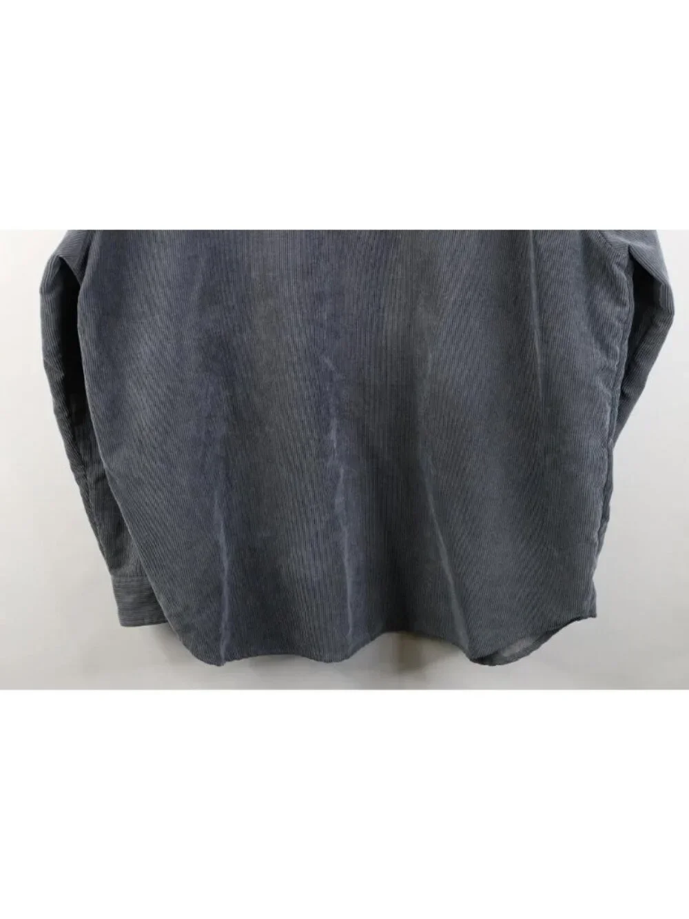 Vtg 90s Y2K Streetwear Mens 3XL Faded Corduroy Collared Button Shirt Steel Blue